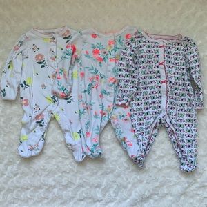 5 for $25 baby girl sleepers